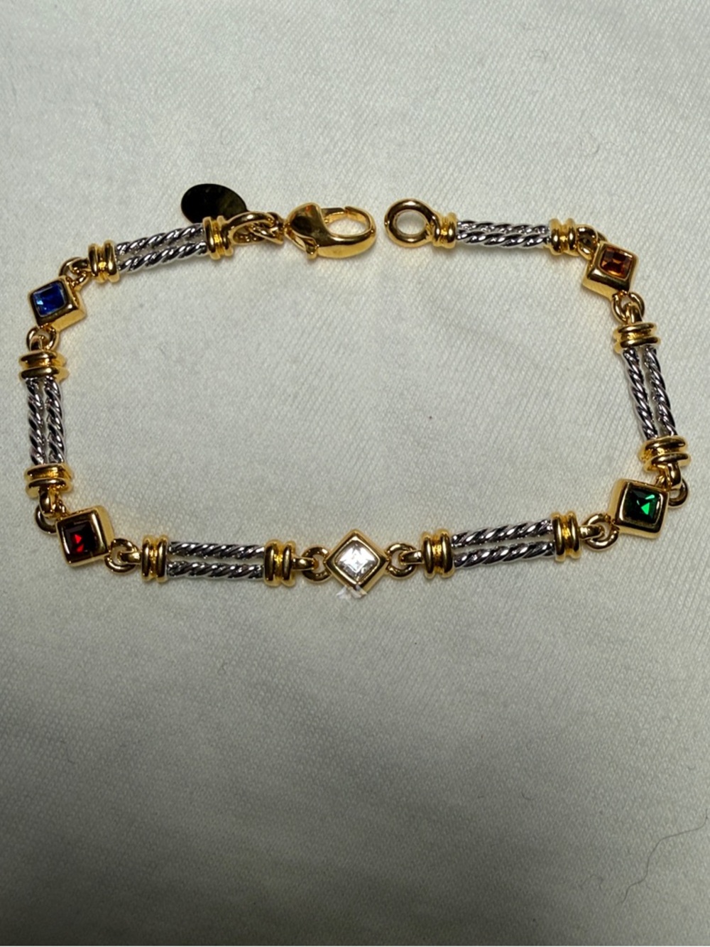 Vintage Joan Rivers Crystals and Links Women's Bracelet - Elegant Color Accent